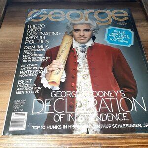 George Magazine June 1997 George Clooney Watergate Declaration of Independence